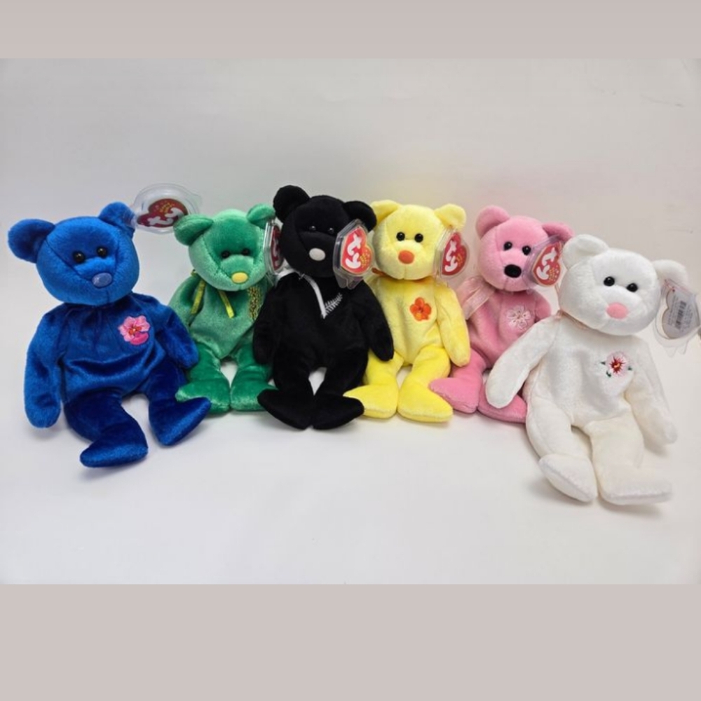 Ty Beanie Babies Colorful Bear Set